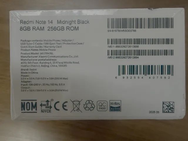 REDMI NOTE 14 - XIAOMI - COM 256GB - Foto 2