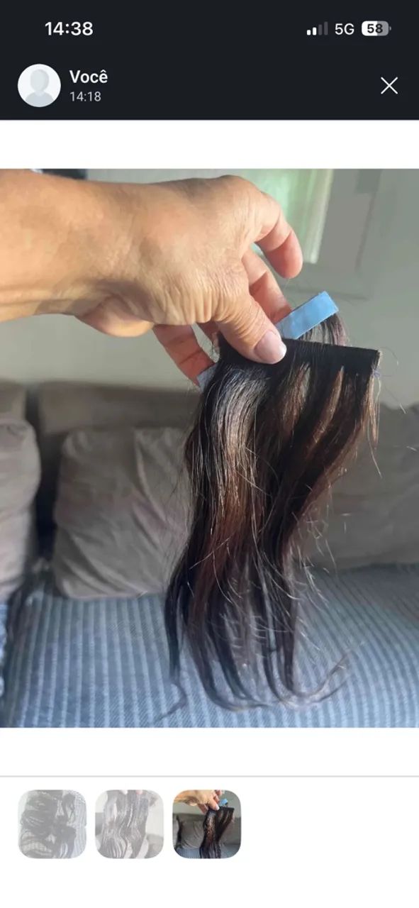 Cabelos humanos prontos pra um mega de 35cm com 150gr - Foto 2