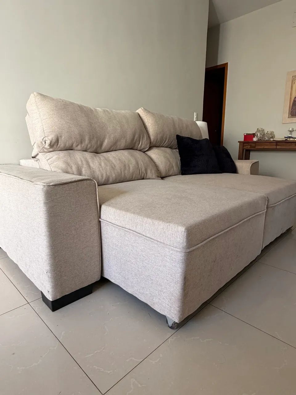 Sofá de linho - pouco usado - Foto 5