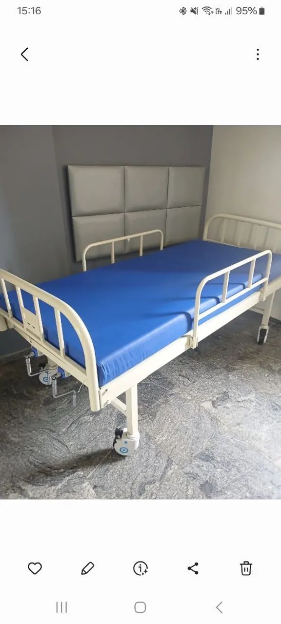 Cama hospitalar com colchão semi nova  - Foto 2