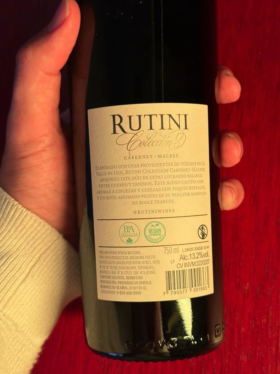 Vinho Ruttini cabernet- Malbec  - Foto 3
