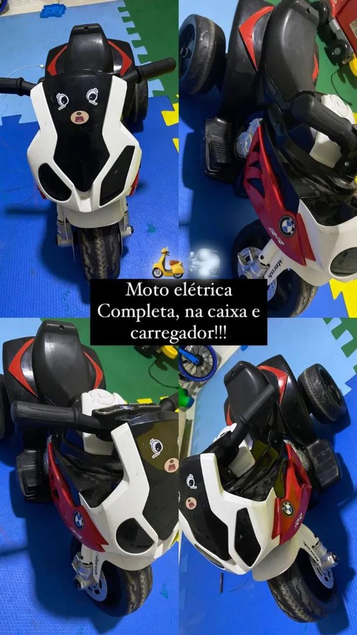 Moto elétrica infantil BMW S1000RR - Foto 4