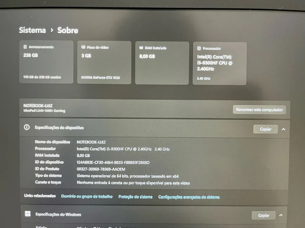 Notebook Lenovo Ideapad L340 Gamer - Foto 5