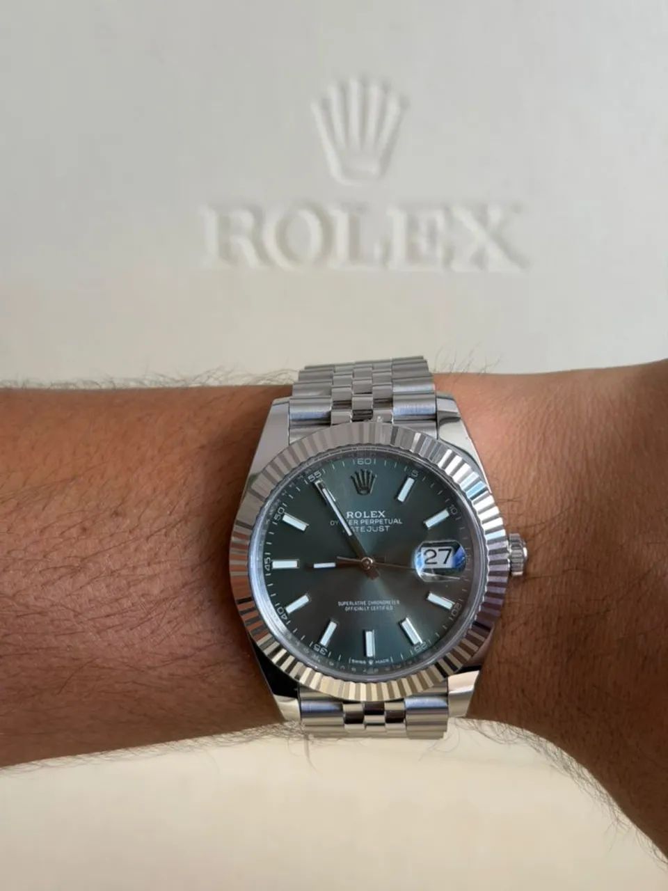 Rolex Date Juste Mint Green - Qualidade Super - Foto 3