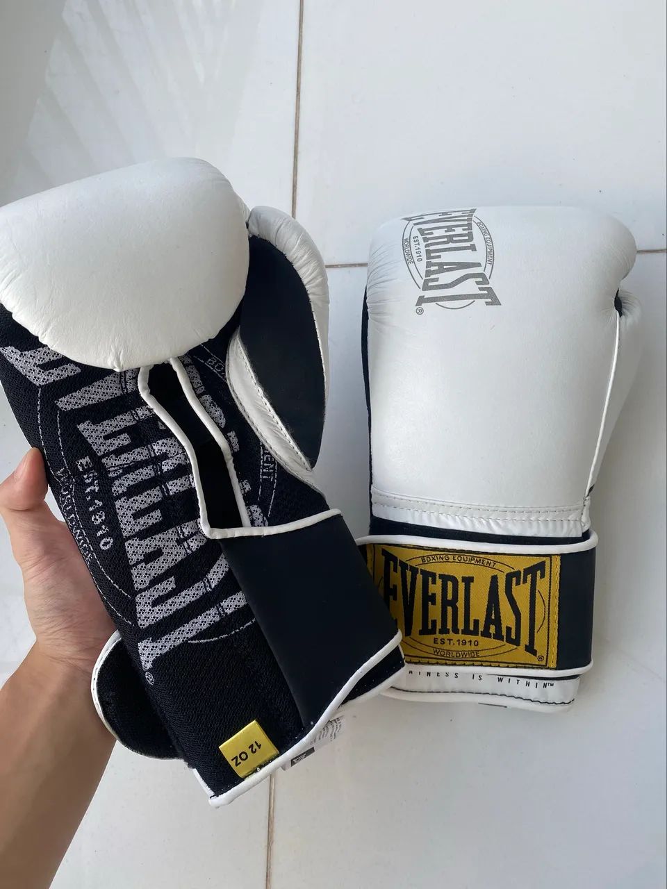 Luva 1910 Everlast Boxe/ Muay Thai 12oz - Foto 2