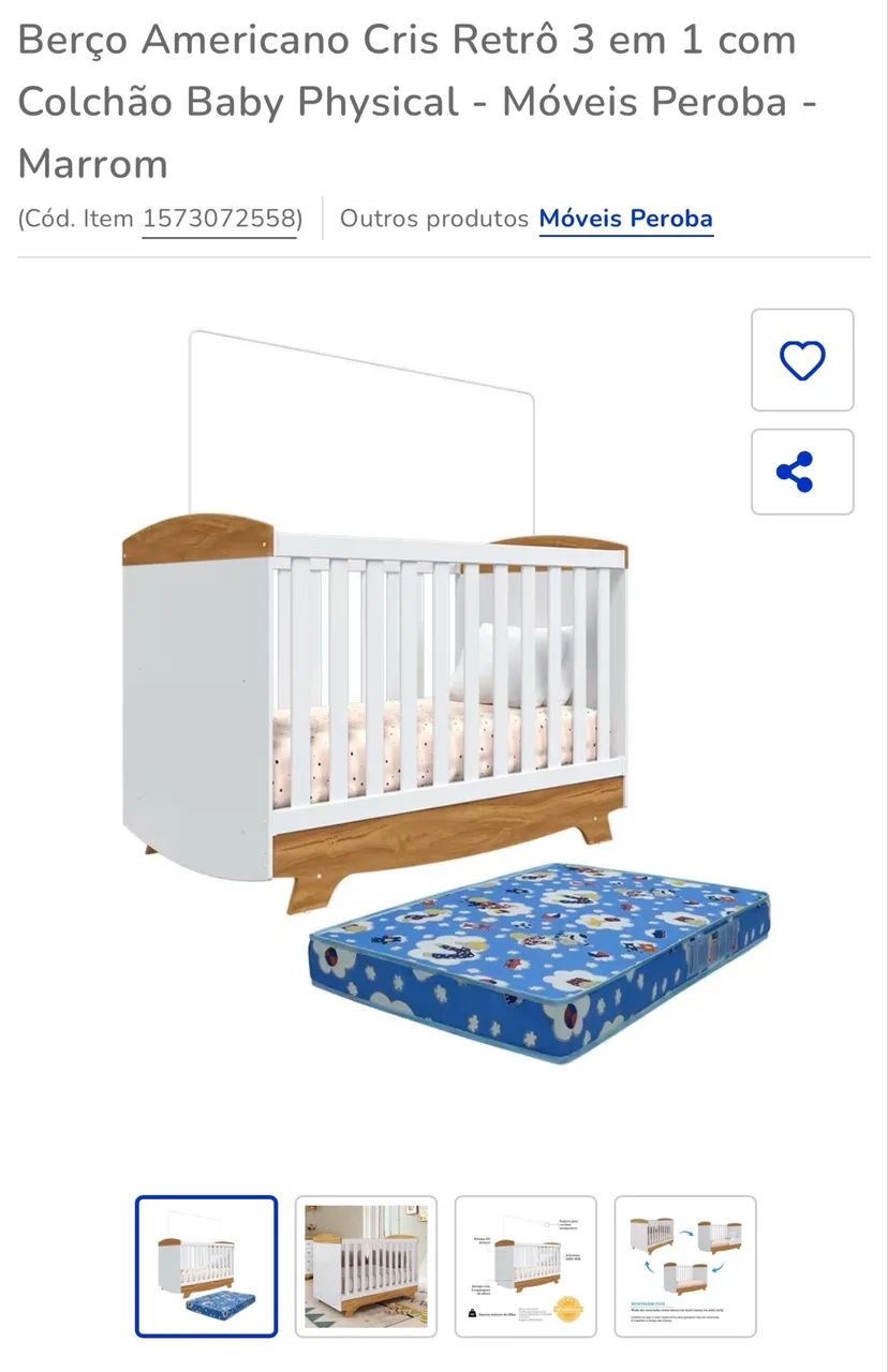 Berço Americano Cris Retrô - Foto 3