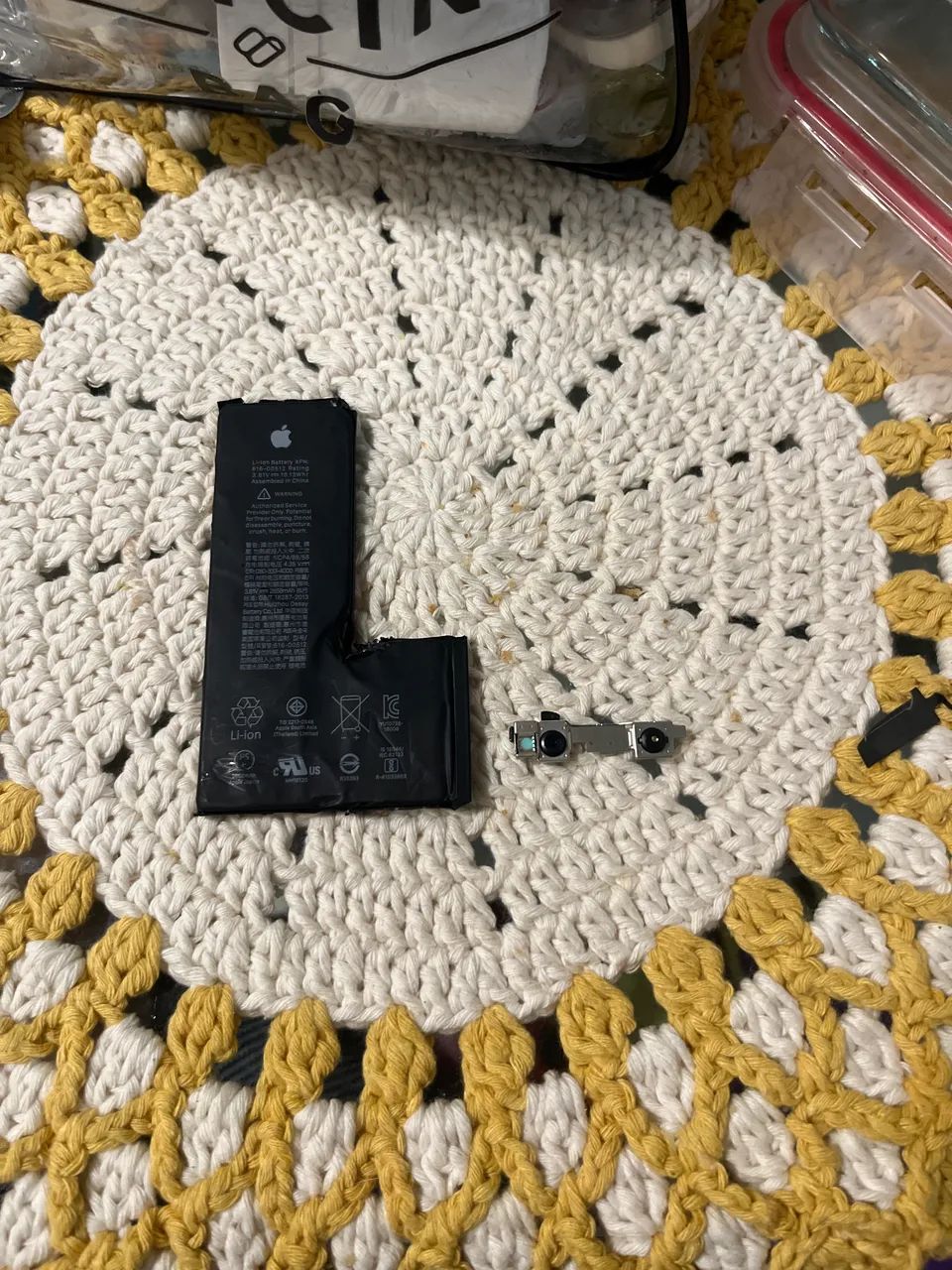 Bateria e câmera frontal para iPhone XS