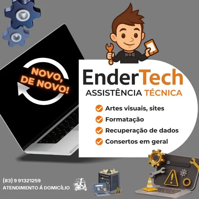 Manutenção de Notebook, PC, Impressoras e Celulares, Criação de Artes