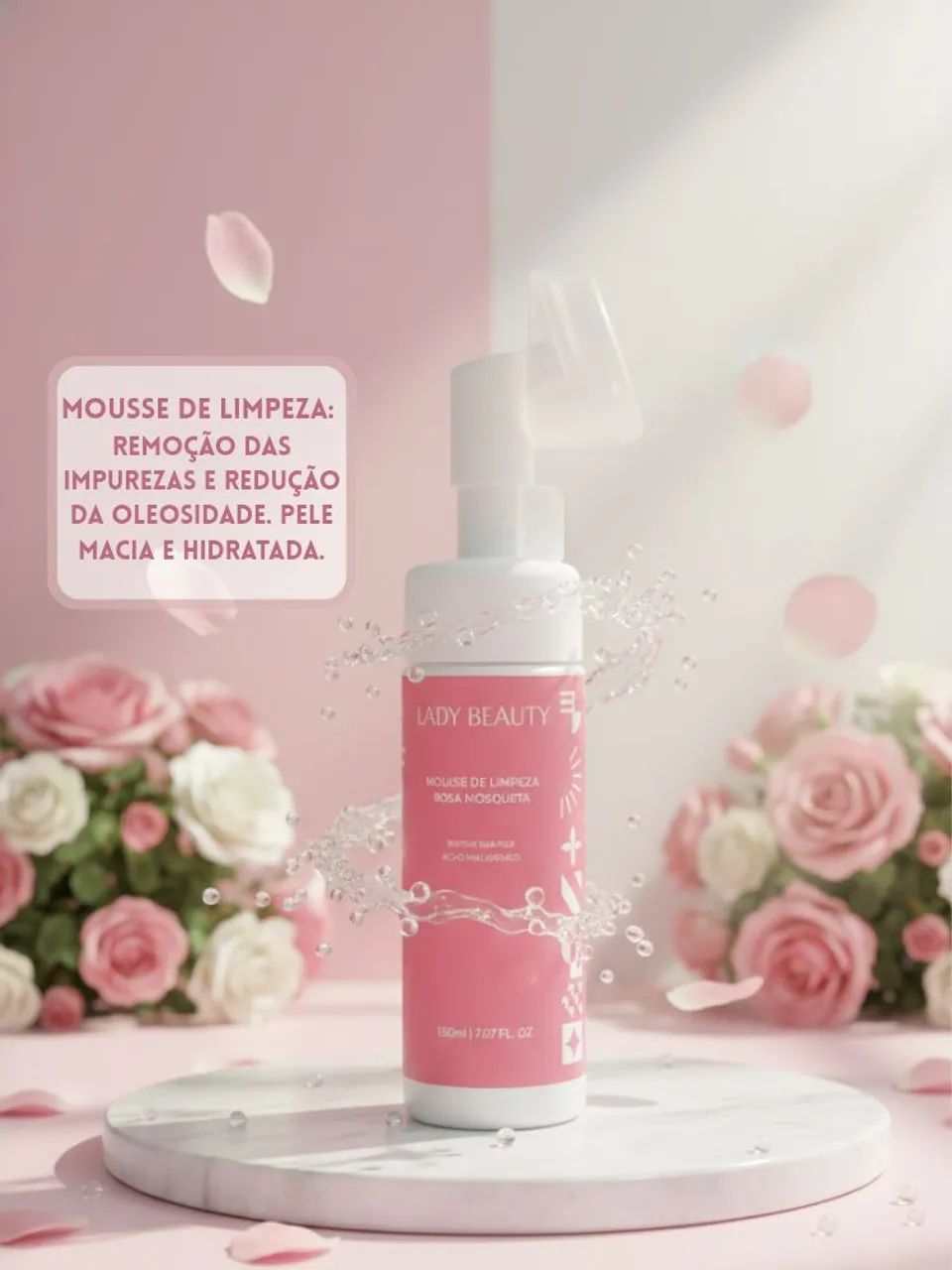 Kit 3 Mousses de Limpeza facial | Vitamina C| Rosa mosqueta | Anti-Oleosidade - Foto 2