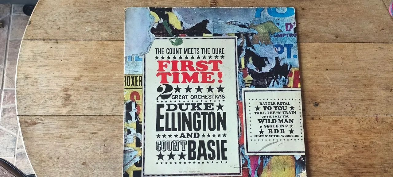 LP First Time! - The Count Meets the Duke - Duke Ellington Orchestra Count Basie Orchestra - Foto 2