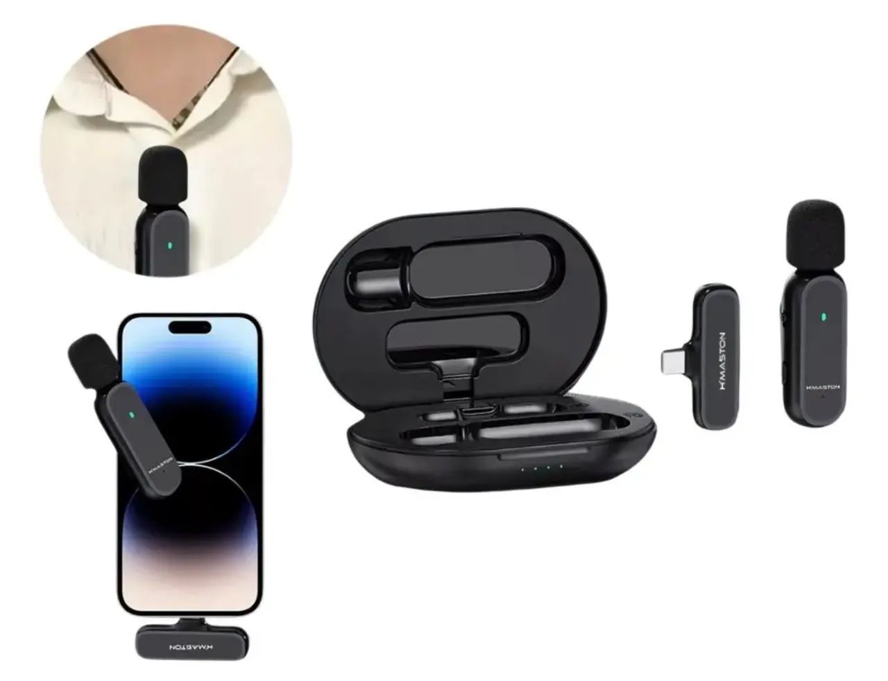 Microfone Lapela Sem Fio Canal Duplo - Alta Qualidade - Foto 3