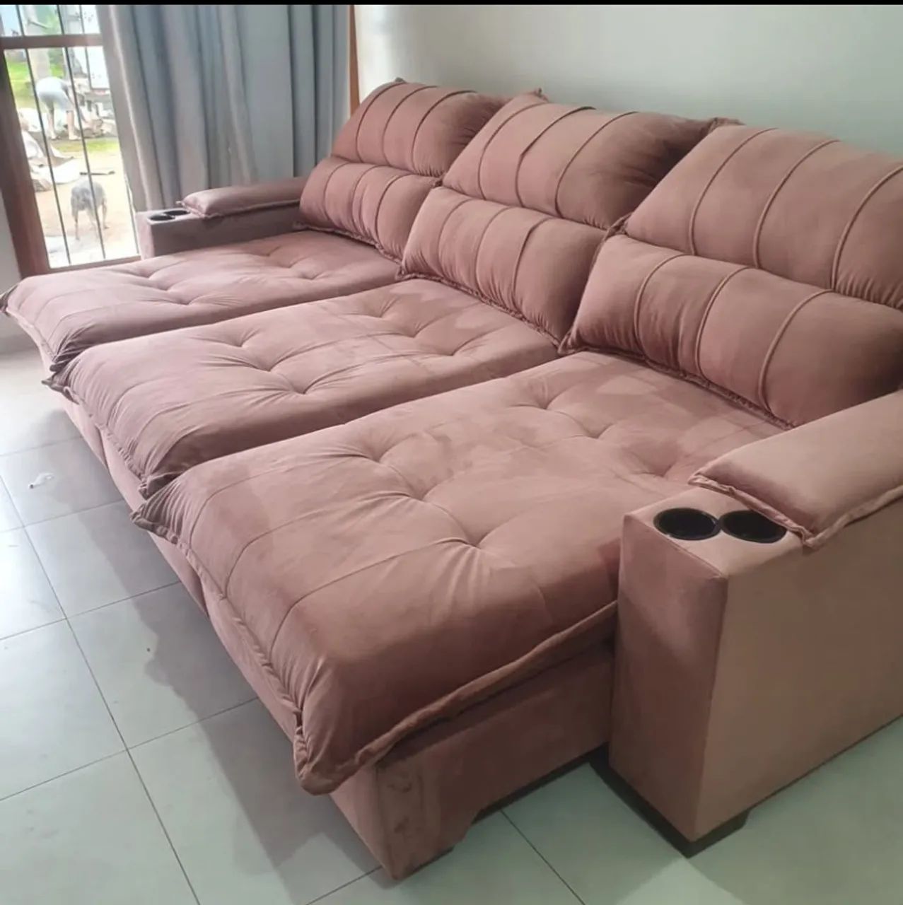 SOFA RETRATIL E RECLINAVEL NOVO DE FABRICA. - Foto 2