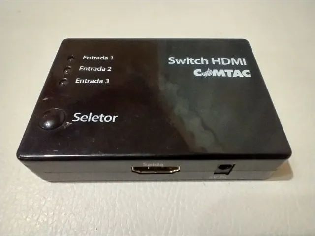 Hub Switch Hdmi Para TV - 3 Entradas 1 Saida - Full Hd Comtac - Conecte com Facilidade - Foto 2