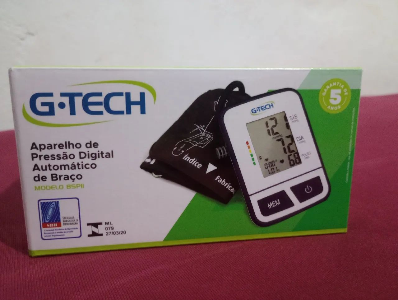Aparelho de pressão digital automático G-Tech 