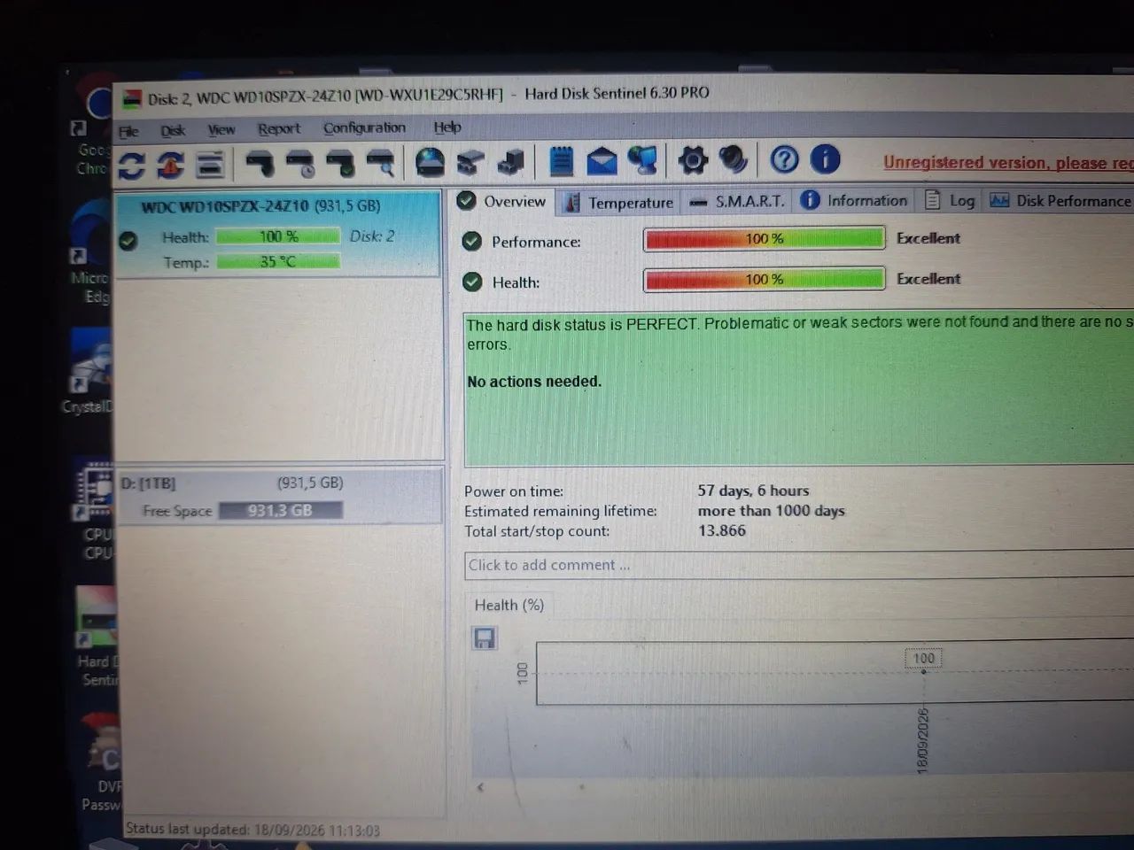 HD 1TB Notebook WesternDigital Blue PC Hard Drive - Foto 3