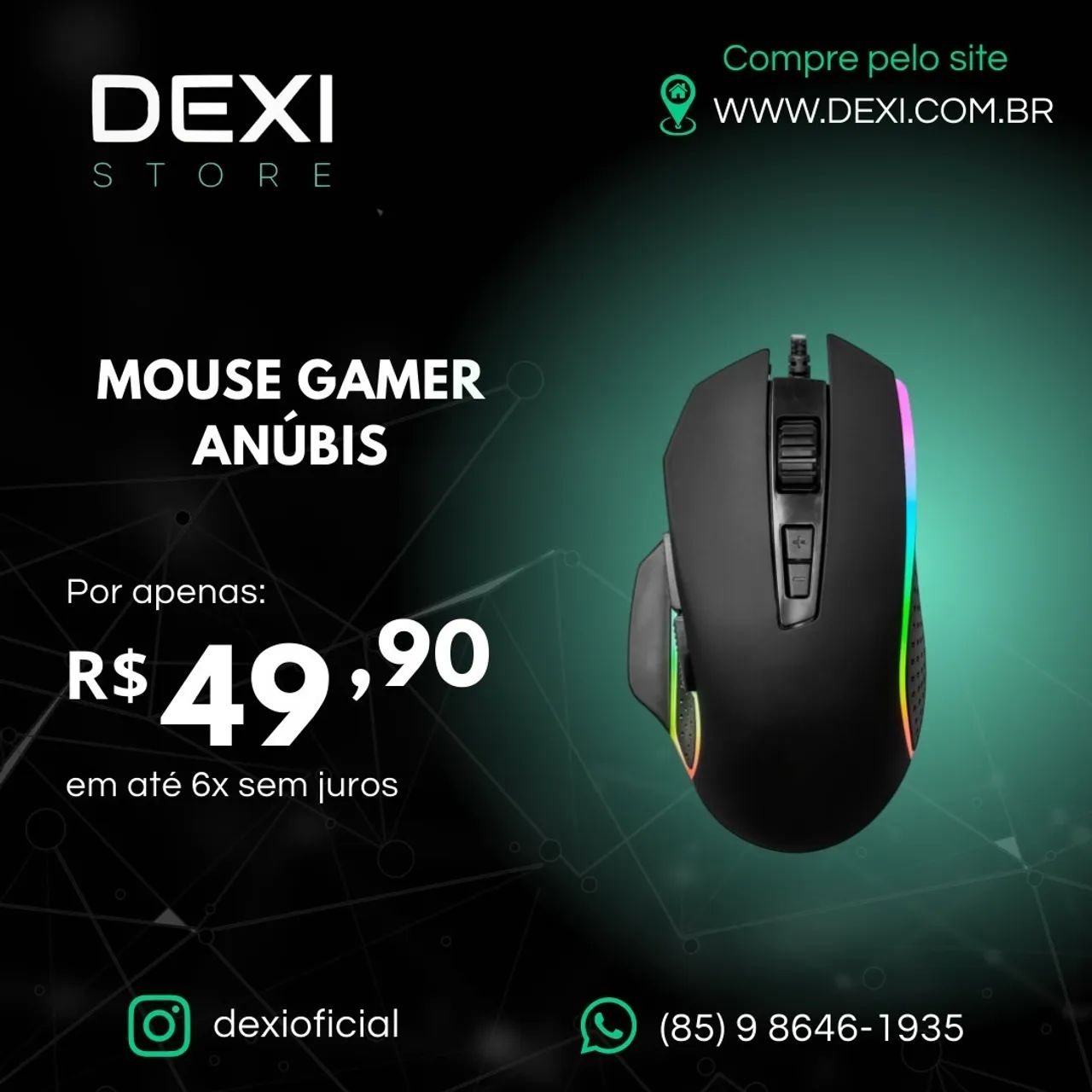 Mouse gamer Anúbis 