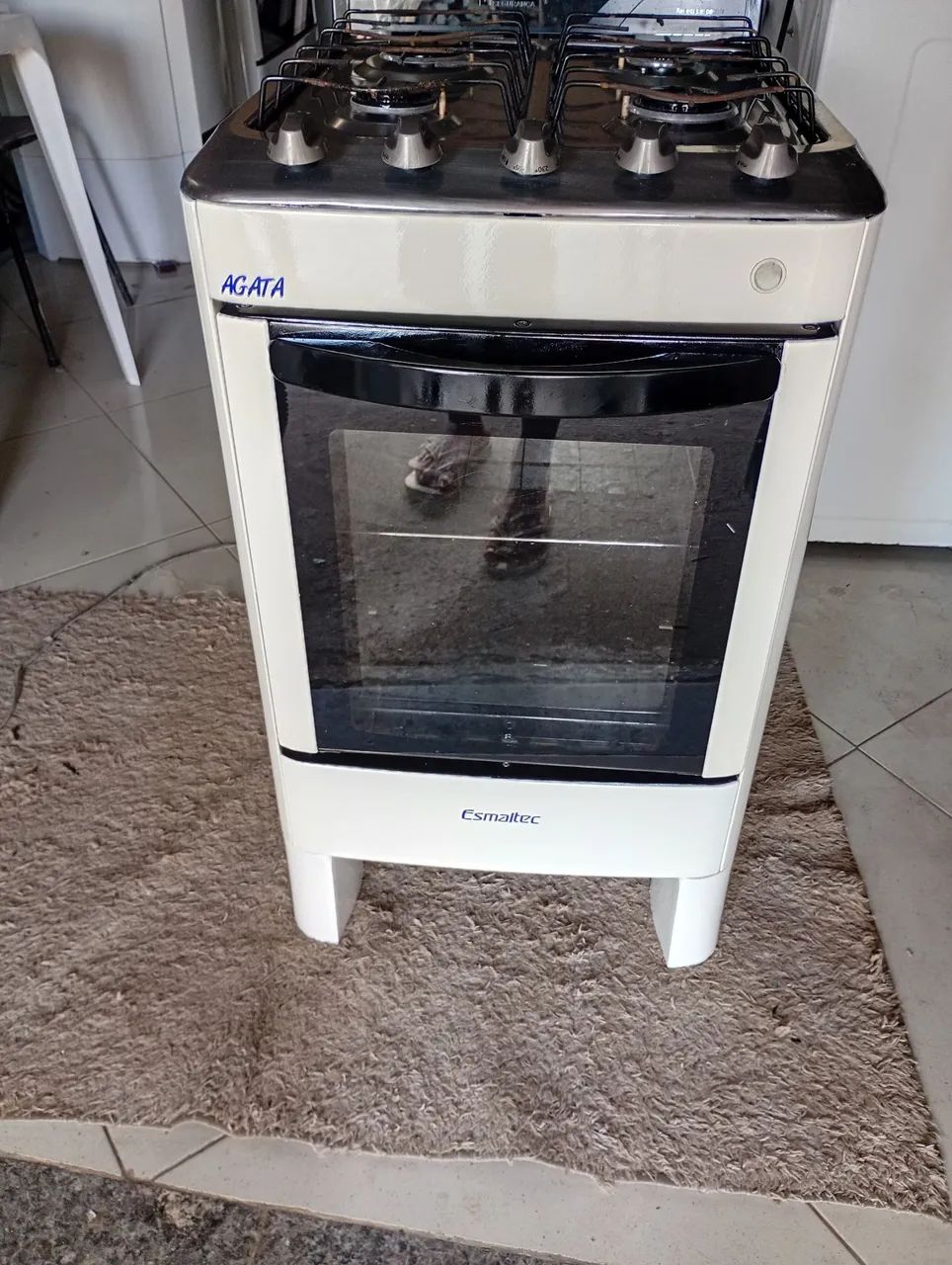 Fogão Esmaltec Ágata 4 bocas funcionando perfeitamente automático - Foto 4