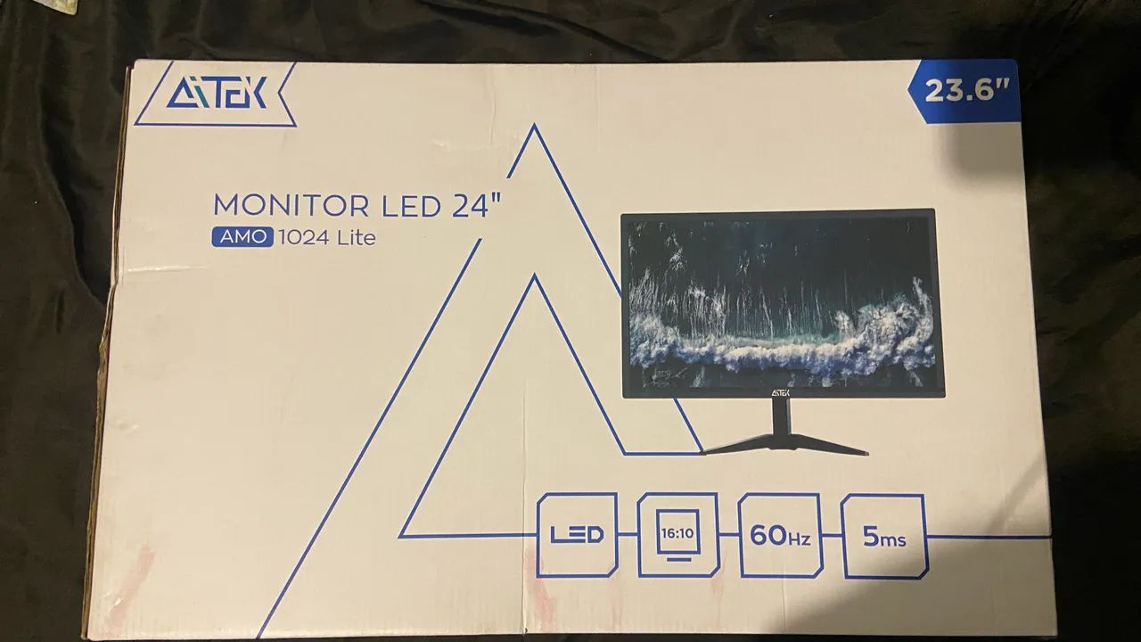 Monitor AOC LED 24" Full HD 60Hz - 5ms - Excelente para PC e Games! - Foto 4