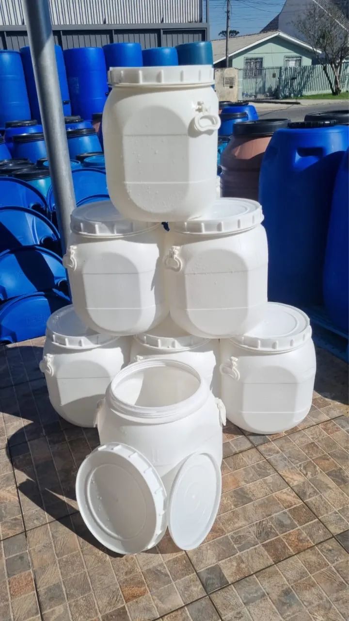 Tambor Branco, bombona 50 litros lavada