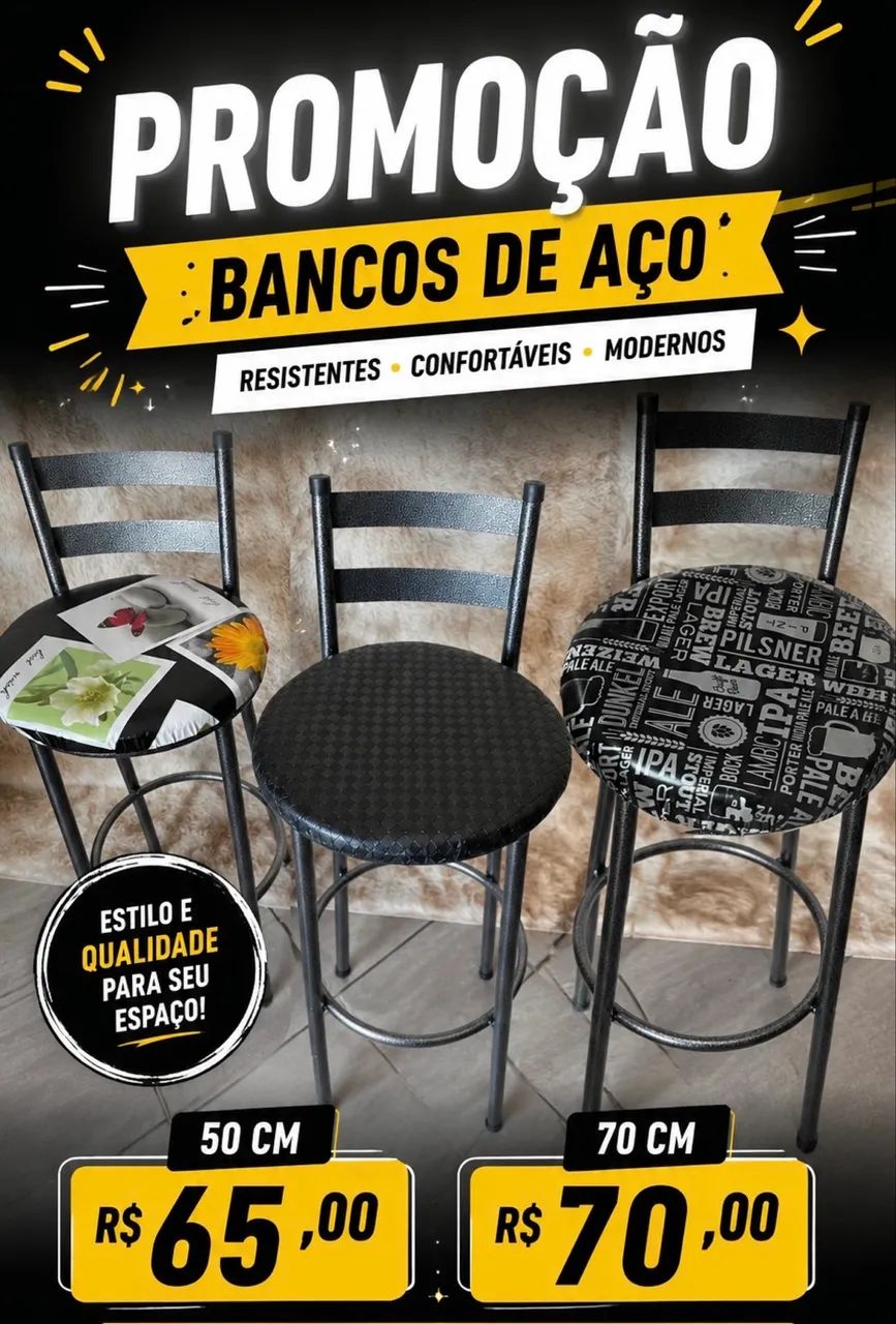 Banco de aço para cozinha e lanchonetes  - Foto 5