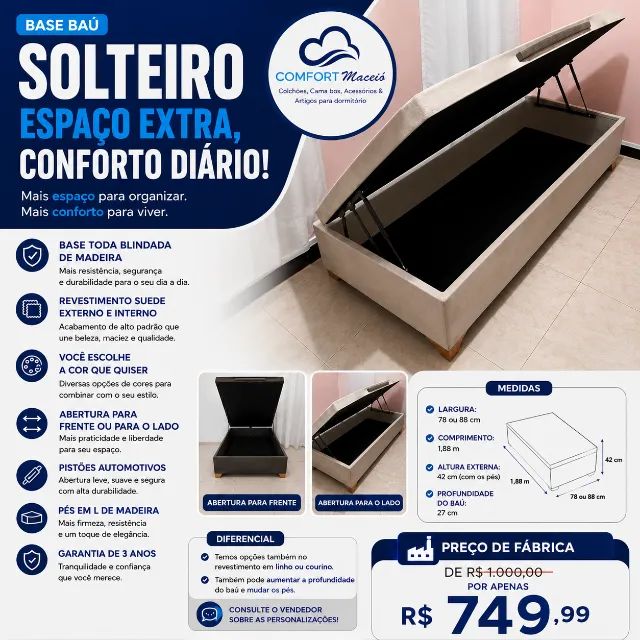 BASE BAÚ SOLTEIRO OU SOLTEIRÃO 