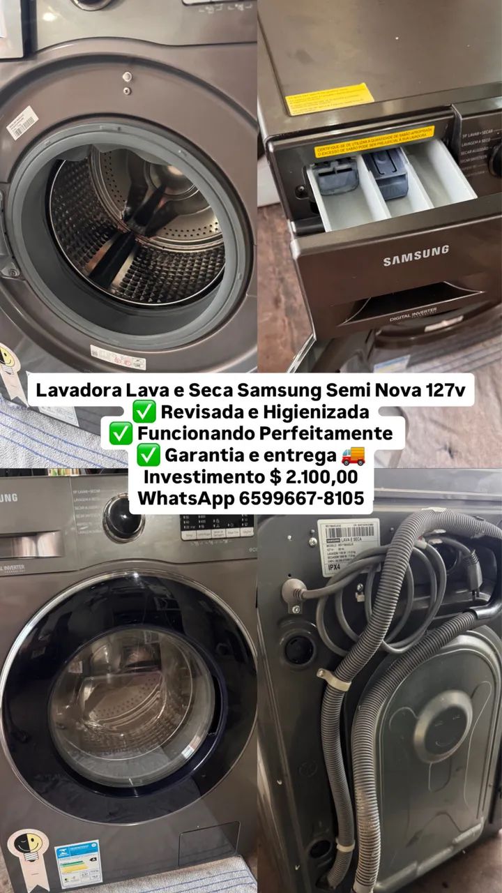 Vendo Lavadora Lava e Seca Samsung  Semi nova - Foto 2