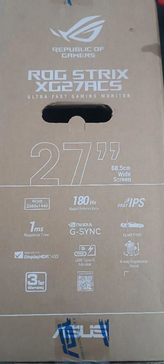 Monitor Gamer Asus Rog Strix 27 QHD - Foto 5