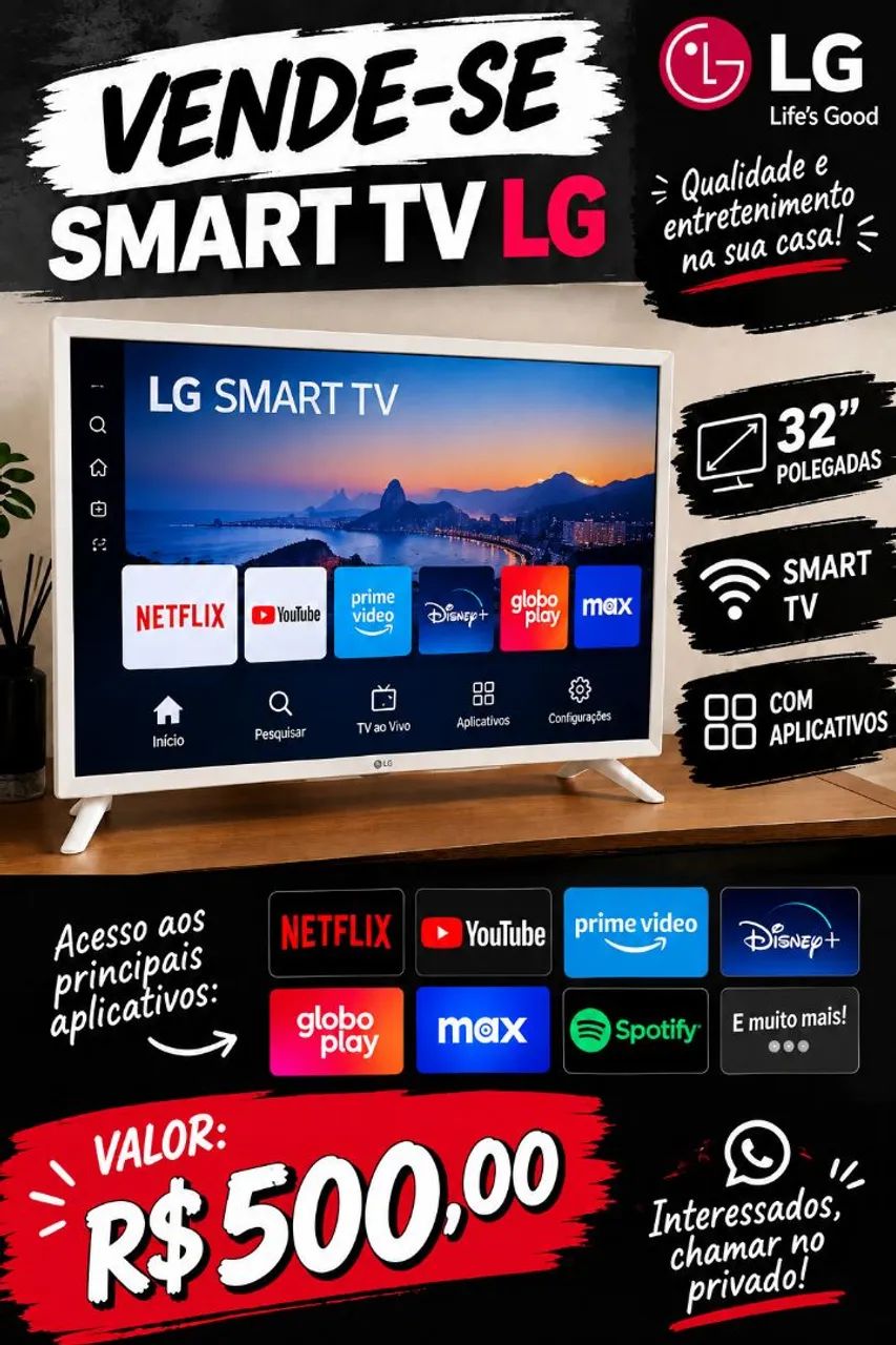 VENDA TV LG 32 POLEGADAS SMART