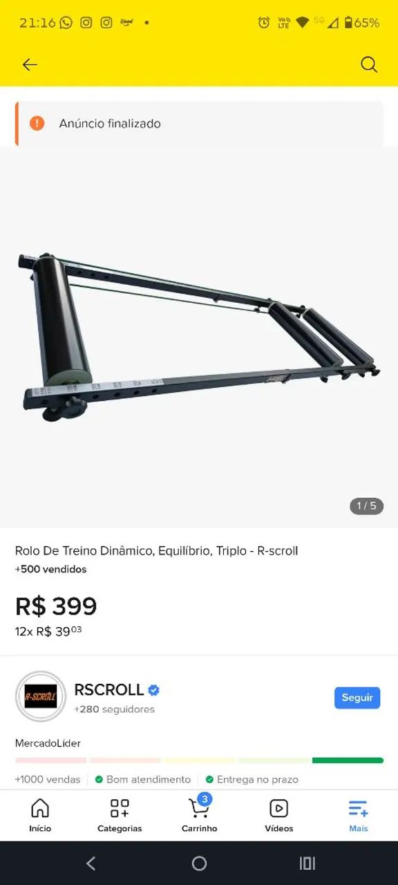 Rolo de treino  - Foto 3