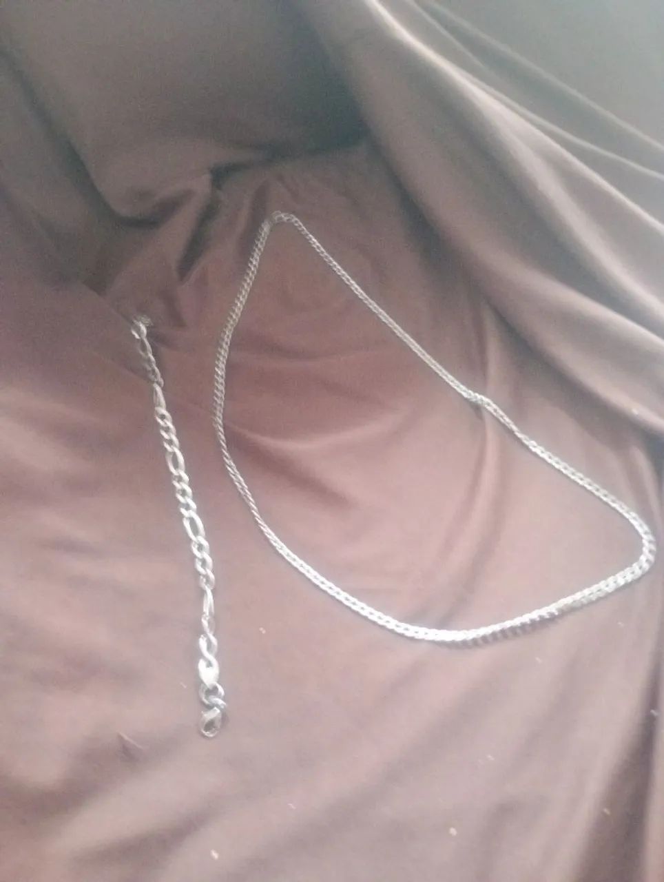 Cordão prata e pulseira 