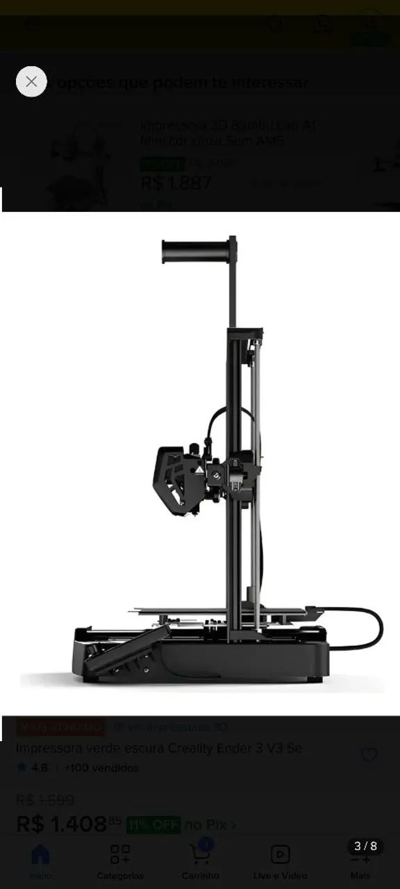 Impressora 3D Ender 3 V3 SE - Creality - Foto 3