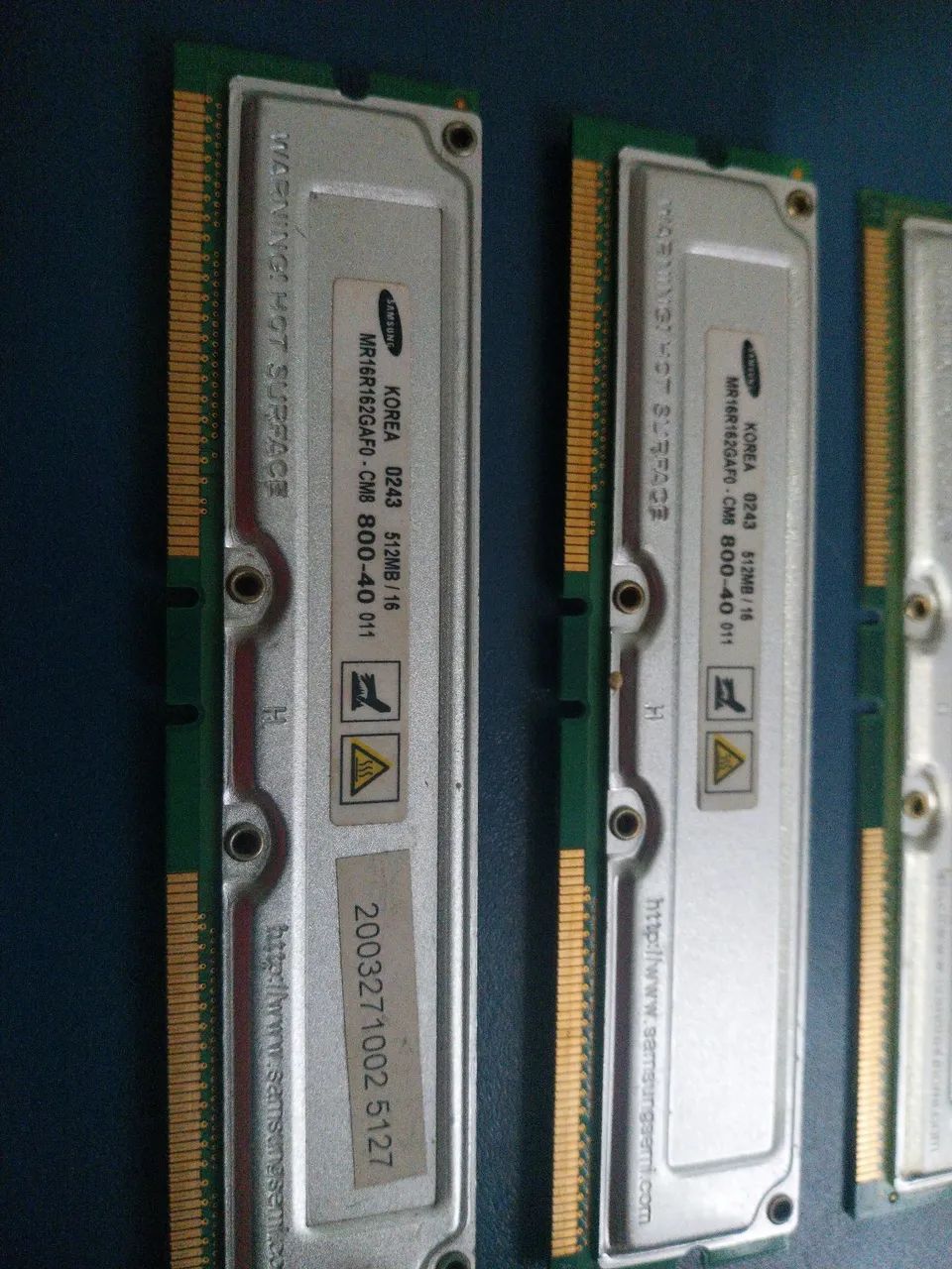 Memórias RAMBUS 512 e 128 CRIMM RDRAM - Foto 2