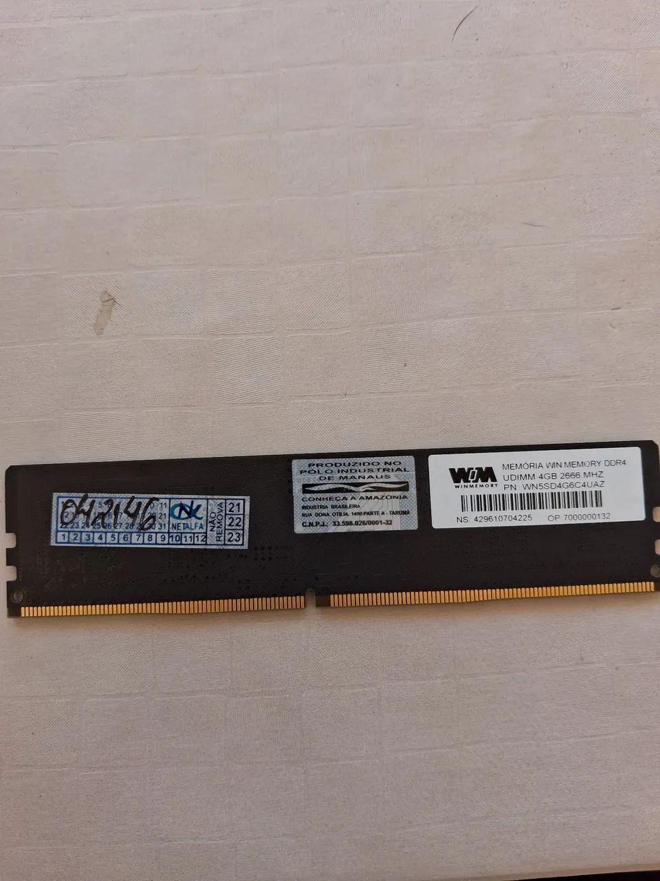Memoria ram win memory 4gb DDR4 2666 Mhz