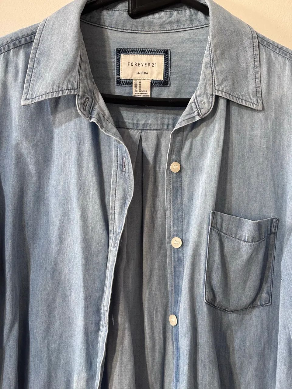 Camisa Masculina Jeans Forever 21 - Foto 4