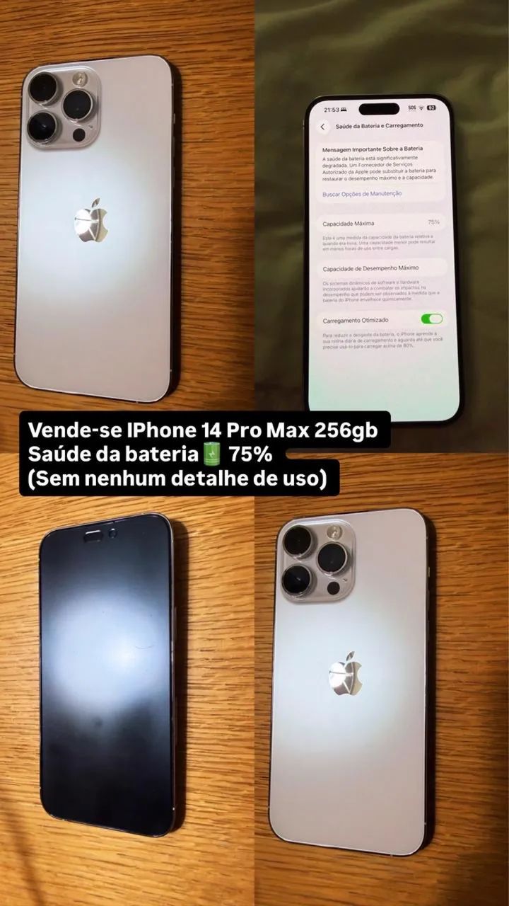 Apple iPhone 14 Pro Max 256gbシルバー iPhone 14 Pro Max 256Gb Branco - Celulares e Smartphones - Vila