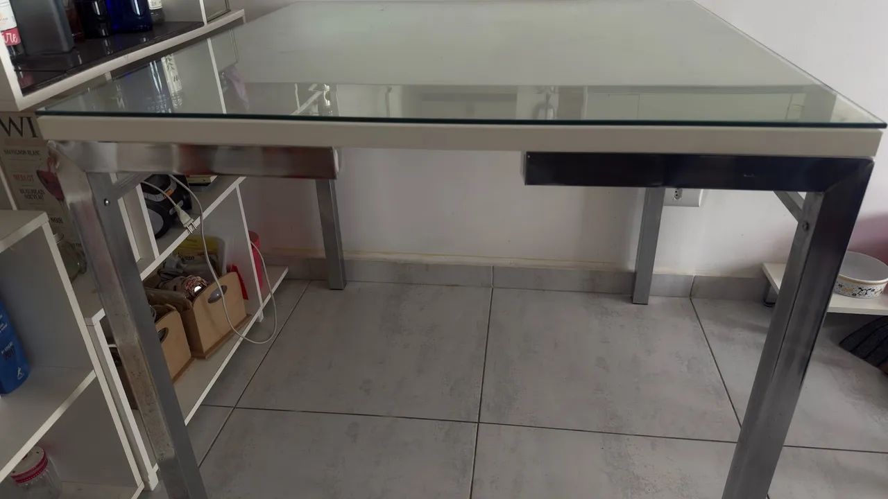 Mesa jantar 4 lugares com vidro temperado  - Foto 5