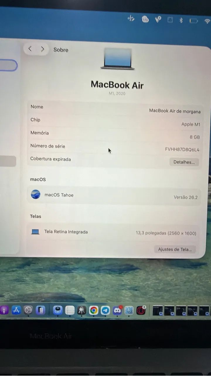 MacBook Air M1 2020 13 pol | 8GB RAM | Cinza Espacial - Notebooks