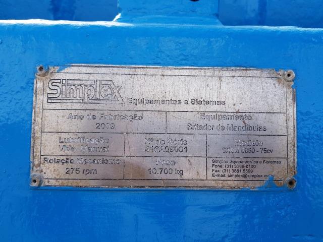 Britador de mandibulas simplex 80x50 ano 2009 - Foto 3