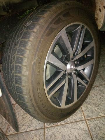 Rodas Toyota Hilux originais + pneus zeros - Foto 3
