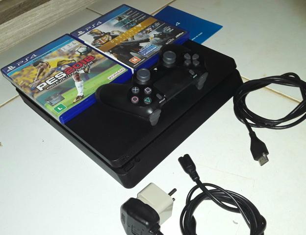 Ps4 slim novo 1 controle 12 jogos