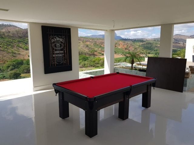 Mesa Madeira Pró Cor Preta Tecido Vermelho Mod. ZSAY4023 - Foto 3
