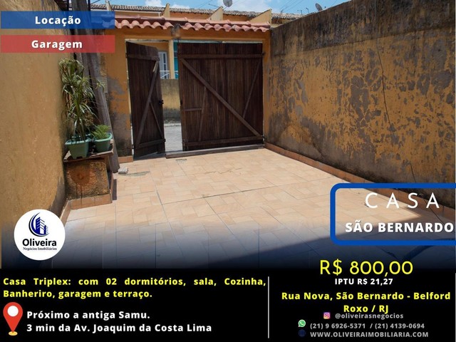 Triplex para Locação em Belford Roxo, São Bernardo, 2 dormitórios, 1 banheiro, 1 vaga - Foto 2