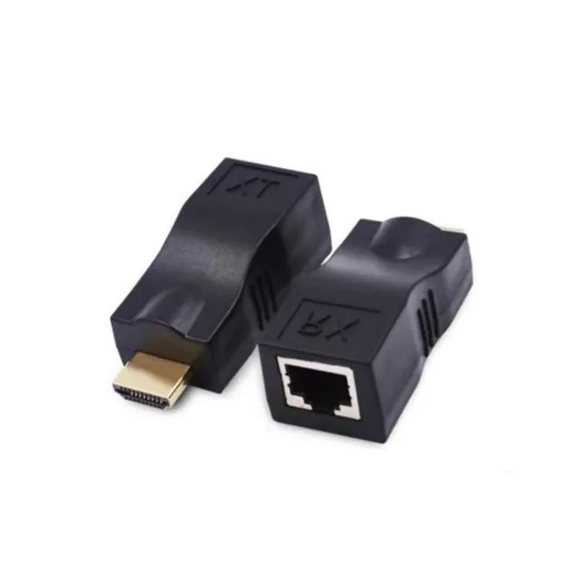 Extensor Adaptador Hdmi Ultra Hd Cabo Rj45 Pc Monitor Tv Led