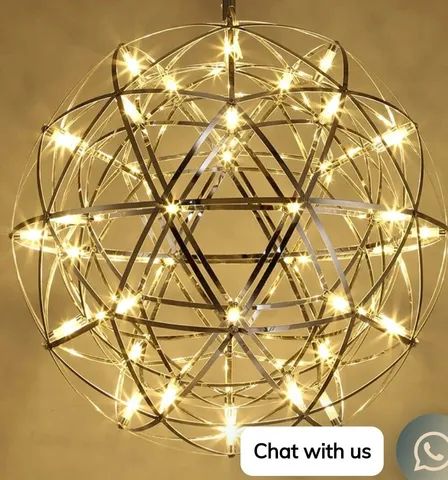 Lustre luminária de led em formato redondo 