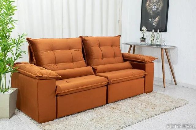 SOFÁ RETRÁTIL RECLINÁVEL SUPER CONFORTÁVEL CONFIRA DESCRIÇÃO!!! RF43 - Foto 3