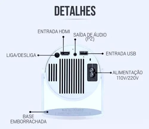 Projetor Smart Android Magcubic HY300 HD+ Wi-Fi (Versão Grande)  - Foto 6