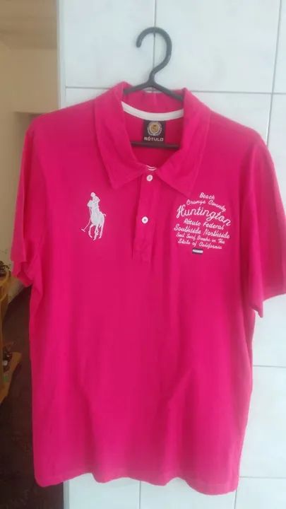 Camisa Polo da Rotulo tamanho G cor rosa  - Foto 2