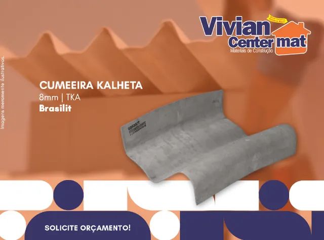 Cumeeira Kalheta normal 8mm Brasilit - Foto 2