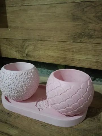 Lindos vasos gesso ou cimento  - Foto 2