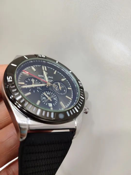 Relógio masculino funcional pulseira de borracha